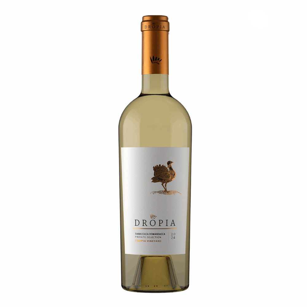 Wino Dropia Beauty on the Wing Tămâioasă Românească Private Selection 12,5% białe wytrawne 750 ml