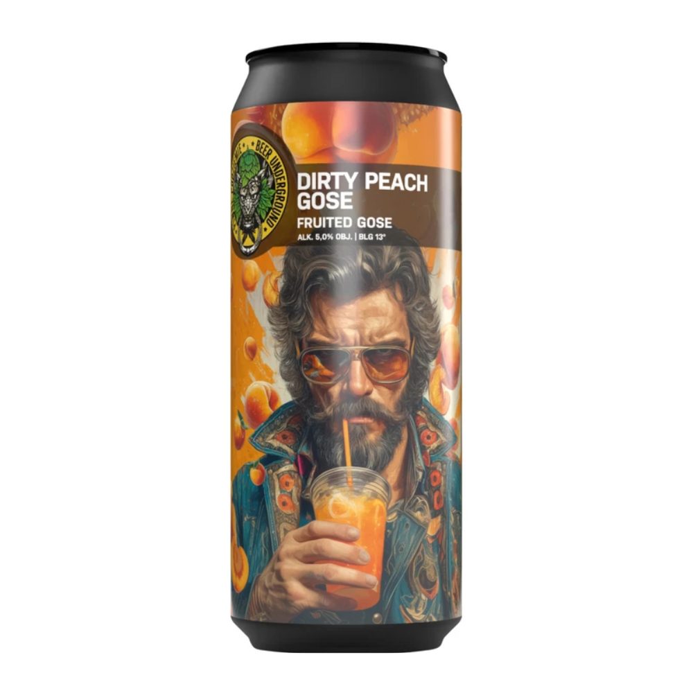 Piwo Piwne Podziemie Dirty Peach Fruited Gose 5% 500 ml puszka DRS