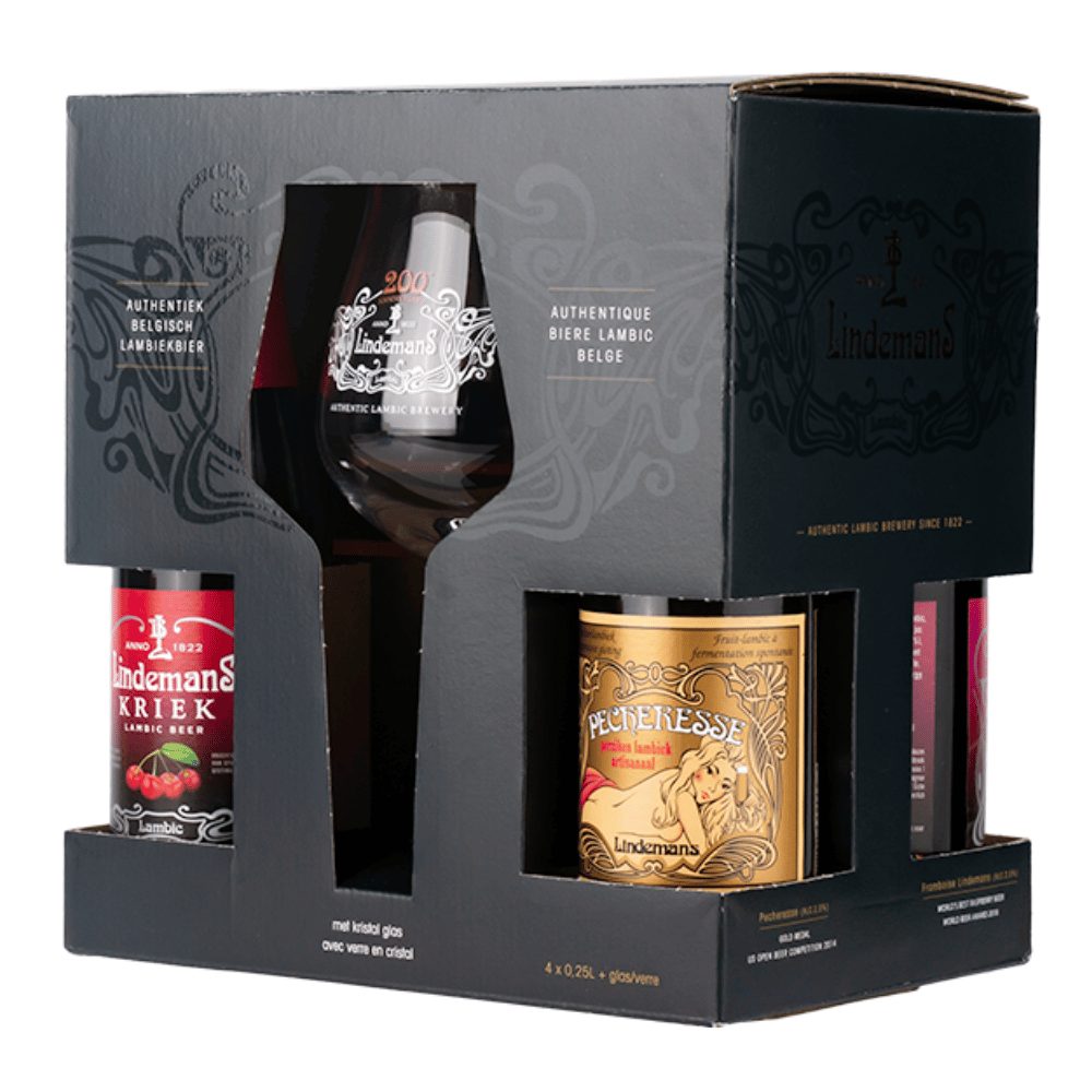 Piwo Lindemans 7% 4 x 250 ml + szkło