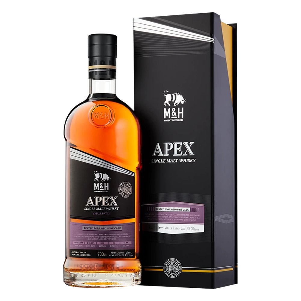 Whisky M&H Apex Peated Fortified Wine Cask Single Malt 55,3% 700 ml