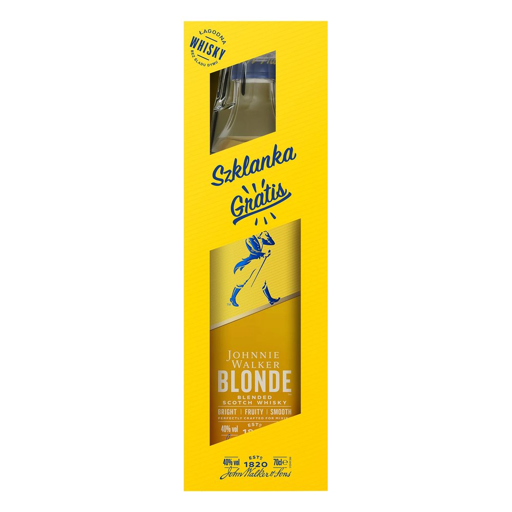 Whisky Johnnie Walker Blonde + Szklanka 40% 700 ml