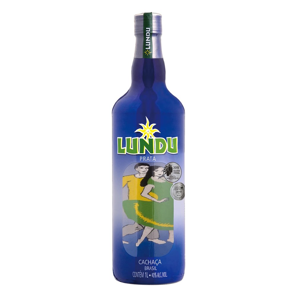 Cachaca Lundu Prata Blue 40% 1000 ml