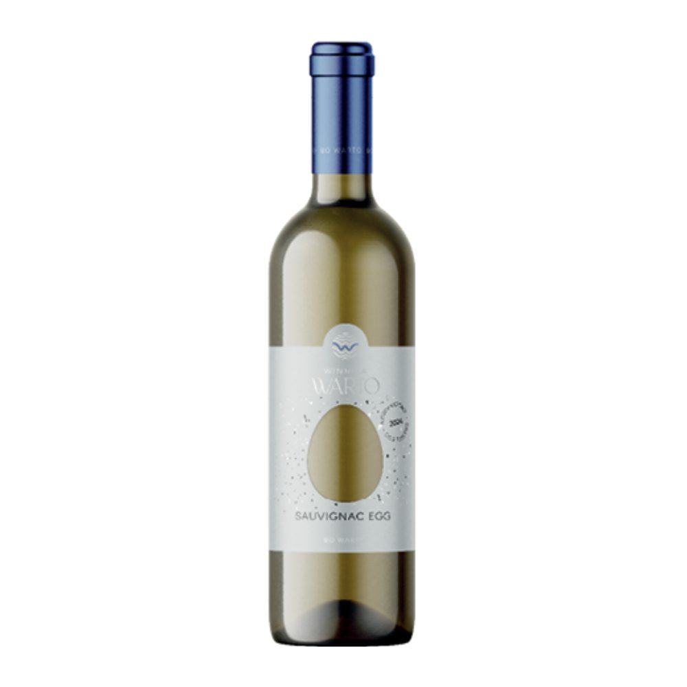 Wino Winnica Warto Sauvignac Egg Granit białe wytrawne 750 ml