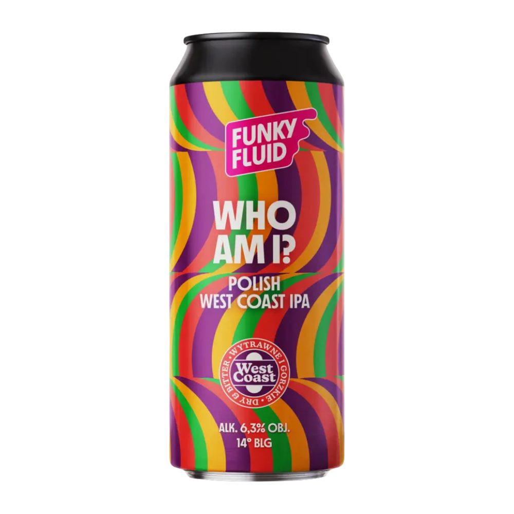Piwo Funky Fluid Who Am I? Polish West Coast IPA 6,3% 500 ml puszka DRS