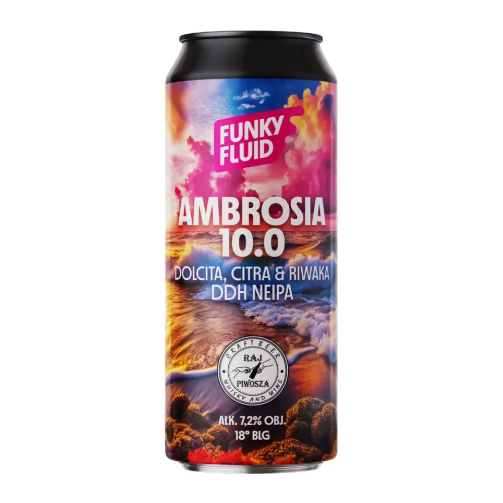 Piwo Funky Fluid Ambrosia 10.0 DDH NEIPA 7,2% 500 ml Puszka DRS