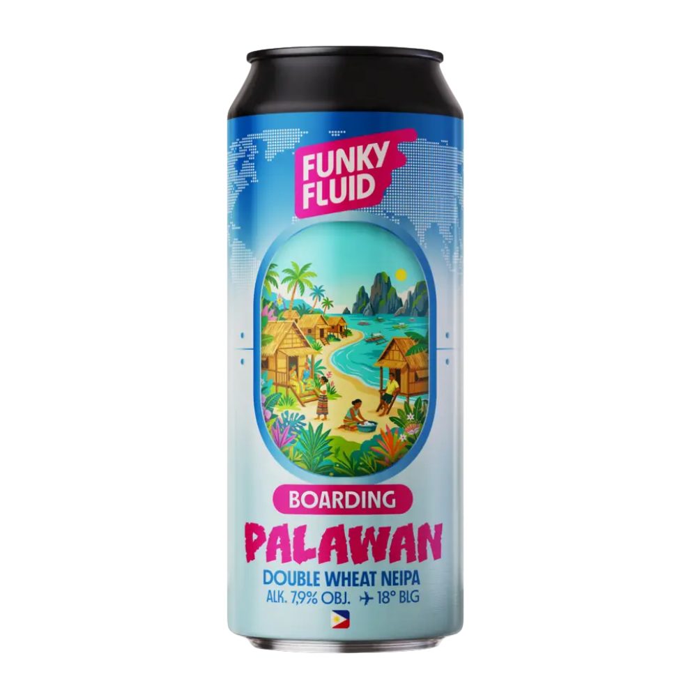 Piwo Funky Fluid Boarding Palawan Double Wheat NEIPA 7,9% 500 ml puszka DRS