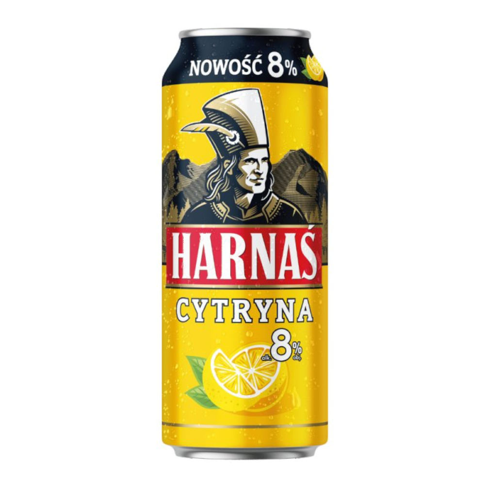 Piwo Harnaś Cytryna 8% 500 ml puszka DRS