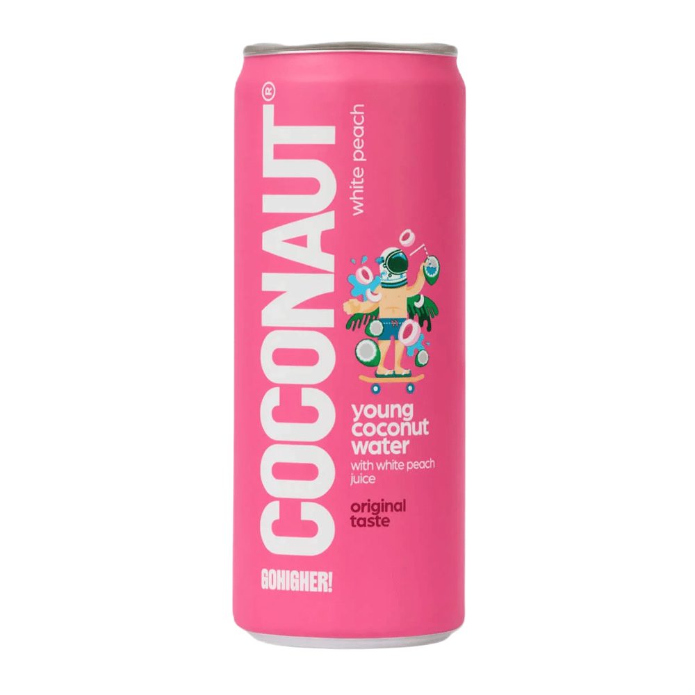 Woda Kokosowa Coconaut Biała brzoskwinia 320 ml puszka DRS