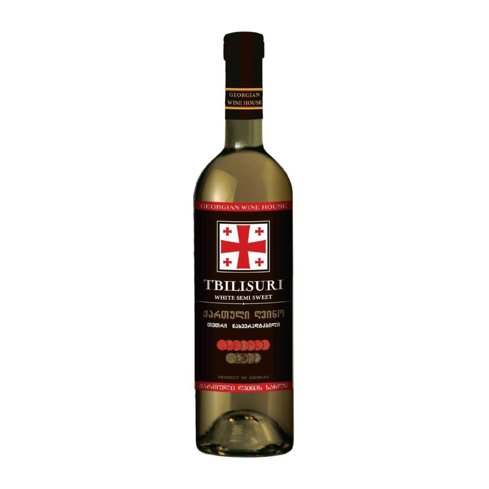 Wino Tbilisuri White Semi Sweet 11,5% białe półsłodkie 750 ml