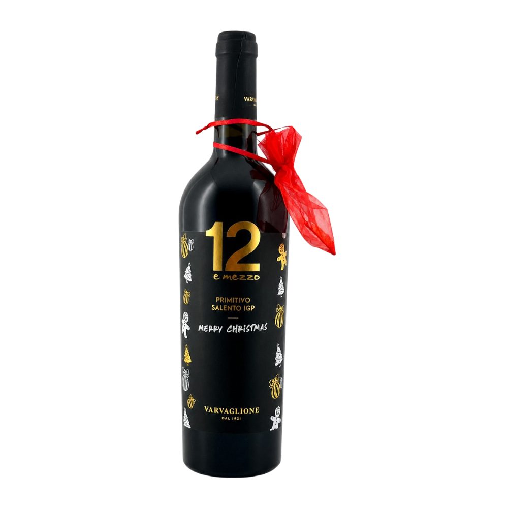 Wino 12 e Mezzo Primitivo del Salento Merry Christmas 12,5% czerwone półwytrawne 750 ml