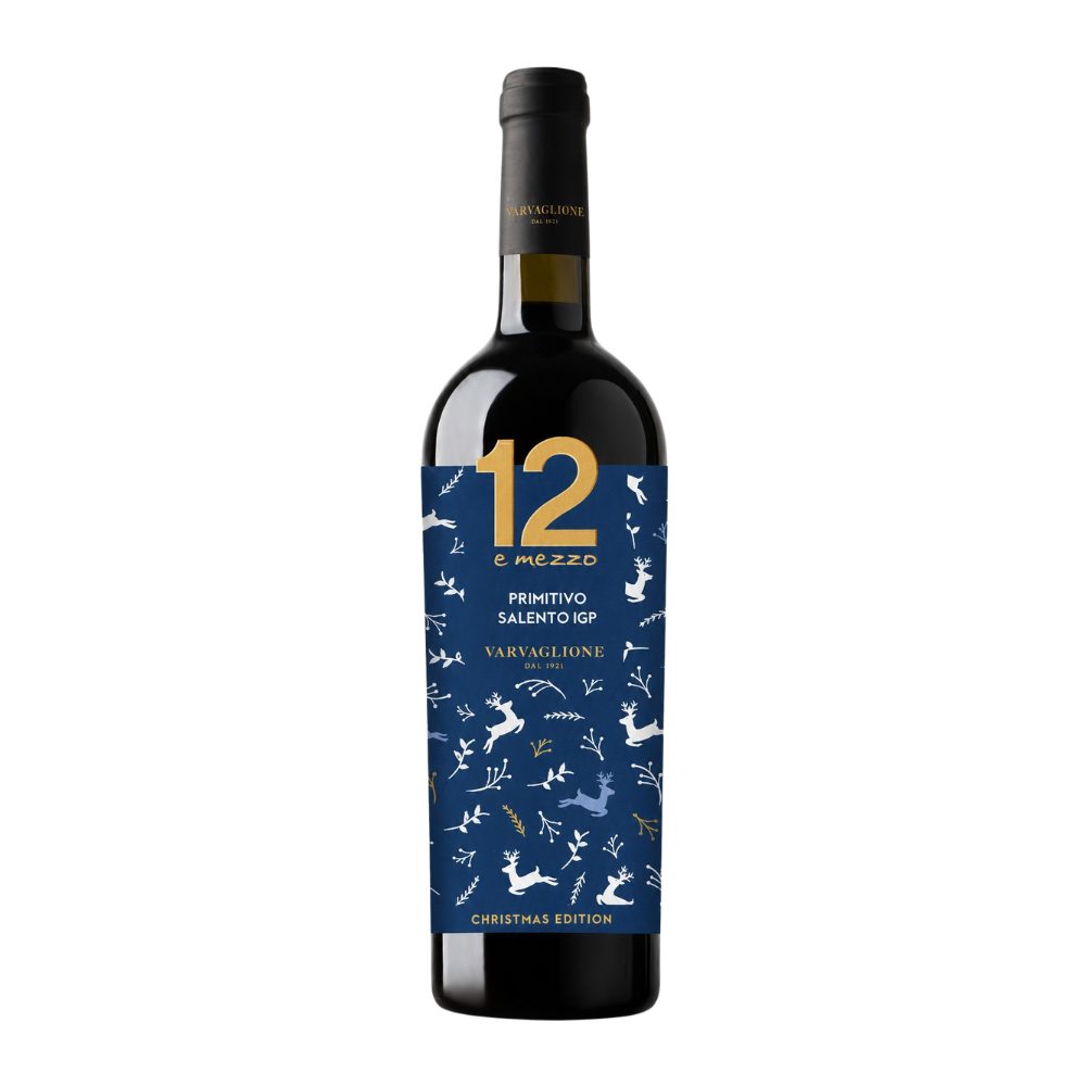 Wino 12 e Mezzo Primitivo del Salento Christmas Edition 12,5% czerwone półwytrawne 750 ml