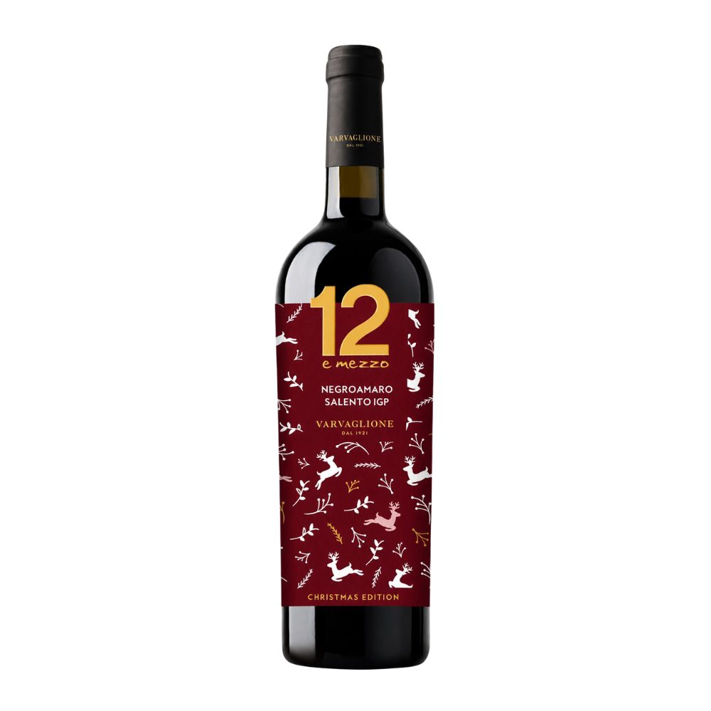 Wino 12 e Mezzo Negroamaro del Salento Christmas Edition 12,5% czerwone wytrawne 750 ml