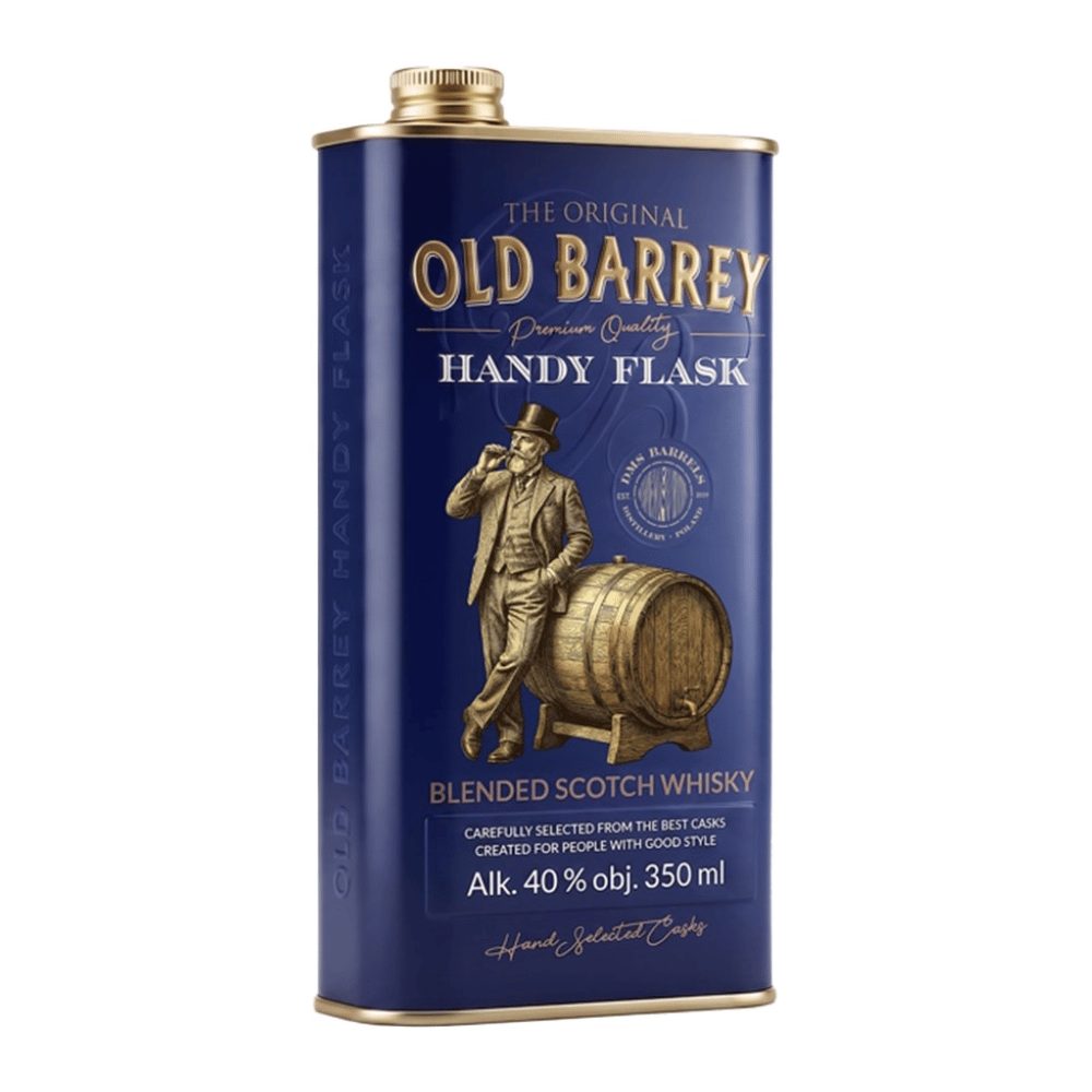 Whisky Old Barrey Handy Flask Blended 40% 350 ml puszka