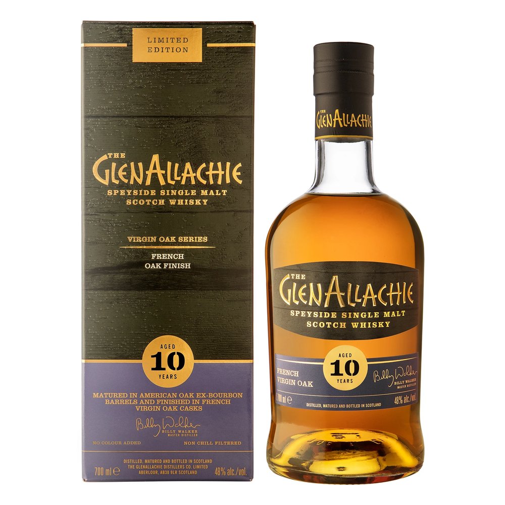 Whisky GlenAllachie 10YO Virgin Oak French 48% 700 ml kartonik