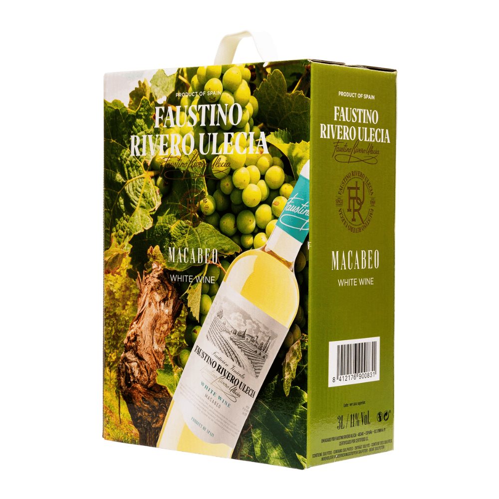 Wino Faustino Rivero Ulecia Macabeo BIB 11% białe wytrawne 3000 ml