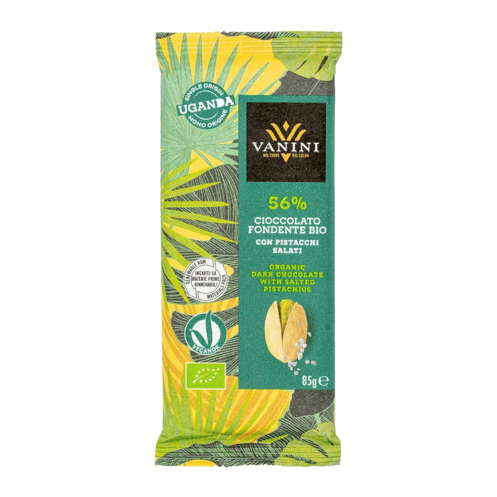 Czekolada Vanini Orgnic Dark Pistachio 85 g