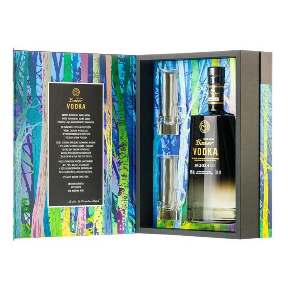 Wódka Bimber Wheat Small Batches Edition + 2 Kieliszki Pudełko 50% 700 ml