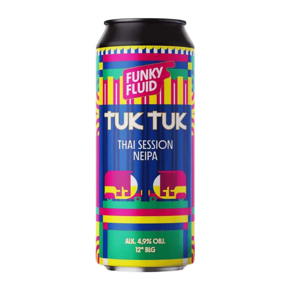 Piwo Funky Fluid Tuk Tuk Thai Session NEIPA 4,9% 500 ml puszka DRS