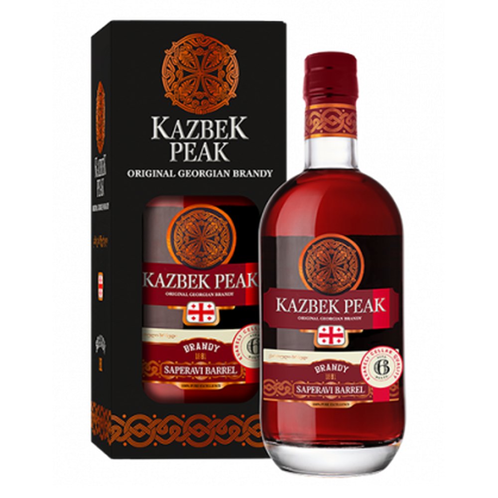 Brandy Kazbek Peak Saperavi Barrel 36% 500 ml Kartonik