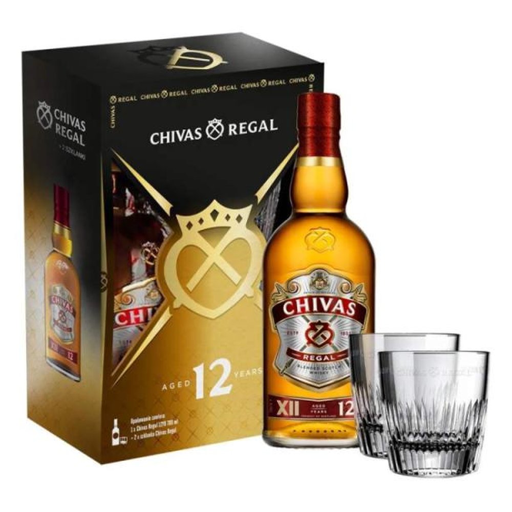 Whisky Chivas Regal 12YO + 2 Szklanki 40% 700 ml