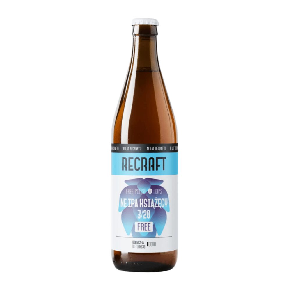 Piwo Recraft Bezalkoholowe Free Polish Hops NEIPA Książęcy & 3/20 0,5% 500 ml