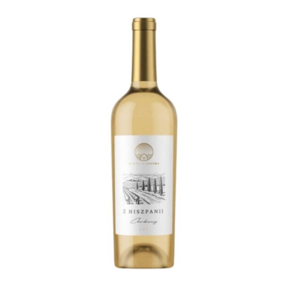 Wino Piwnica Polska z Hiszpanii Chardonnay 12% białe wytrawne 750 ml