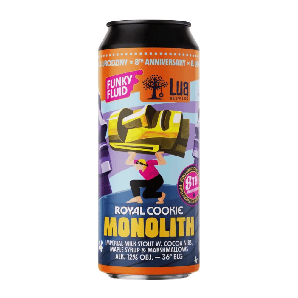 Piwo Funky Fluid Royal Cookie  Monolith Imperial Milk Stout 12% 500 ml puszka DRS