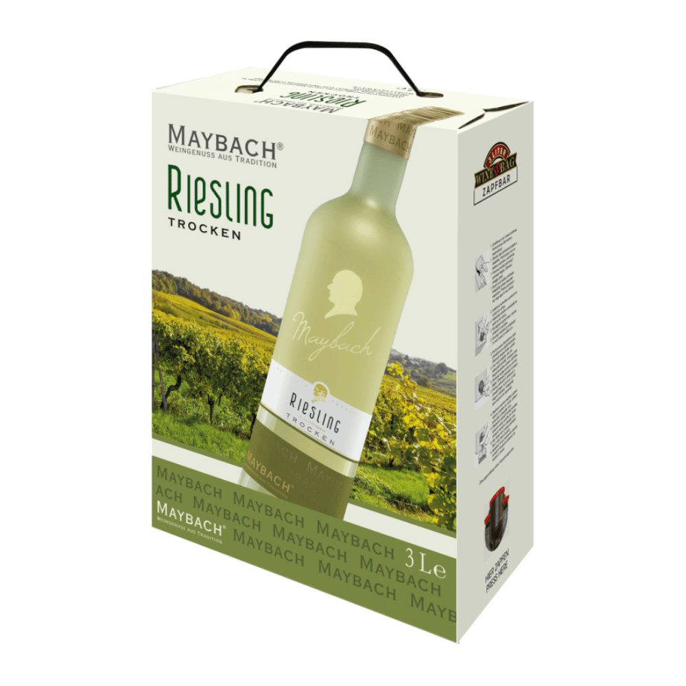 Wino Maybach Riesling 10% białe półsłodkie 3000 ml