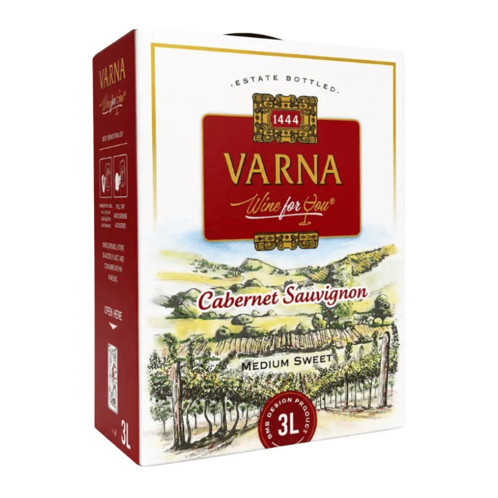 Wino Varna 1444 Cabernet Sauvignon BIB 12,5% czerwone półsłodkie 3000 ml