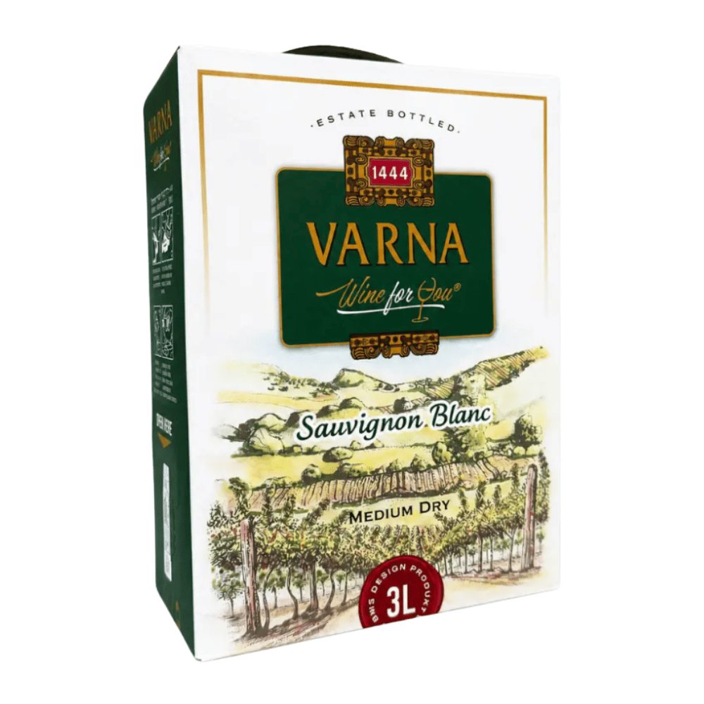 Wino Varna 1444 Sauvignon Blanc BIB 12,5% białe półsłodkie 3000 ml