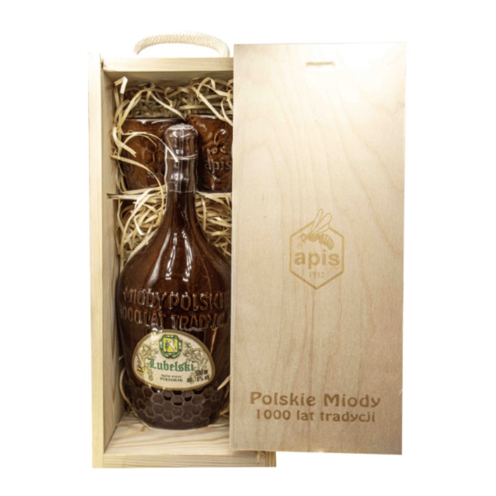 Miód Pitny Lubelski Półtorak 16% 500 ml + 2 czarki