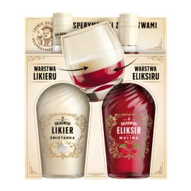 Likier Dalkowski Śmietanka 15% + Eliksir Malina 10% 350 ml
