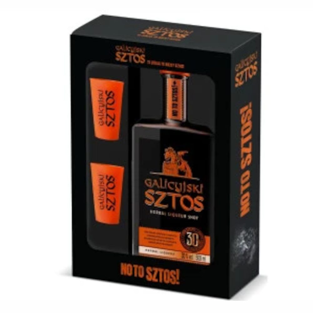 Likier Galicyjski Sztos + 2 kieliszki 30% 500 ml