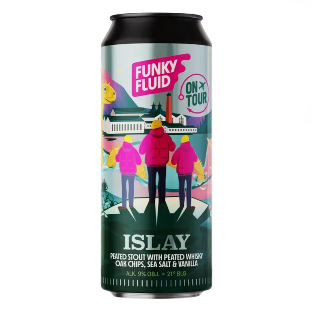 Piwo Funky Fluid Funky on Tour Islay Peated Stout 500 ml puszka DRS