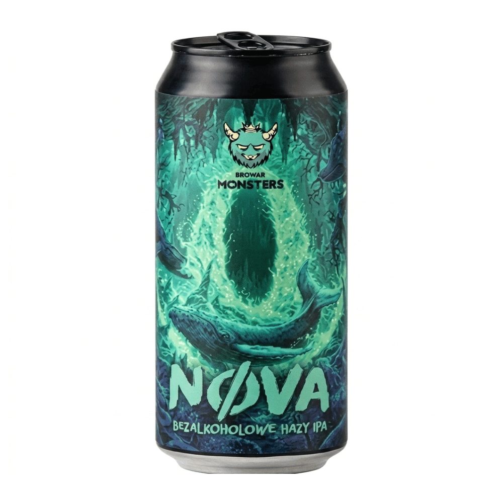 Piwo Browar Monsters Nova  Bezalkoholowe Hazy IPA 0% 500 ml puszka DRS