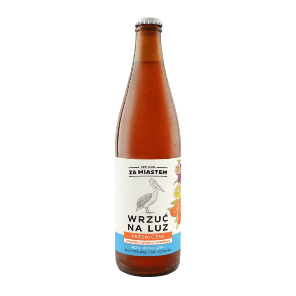 Piwo Za Miastem Wrzuć na Luz Pszenica Mango & Cytryna & Marakuja 0% 500 ml
