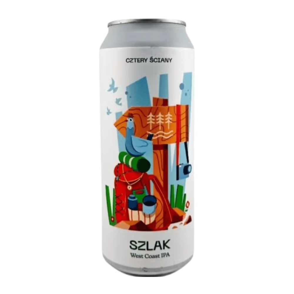 Piwo Browar Cztery Ściany Szlak West Coast IPA 6,4% 500 ml puszka DRS