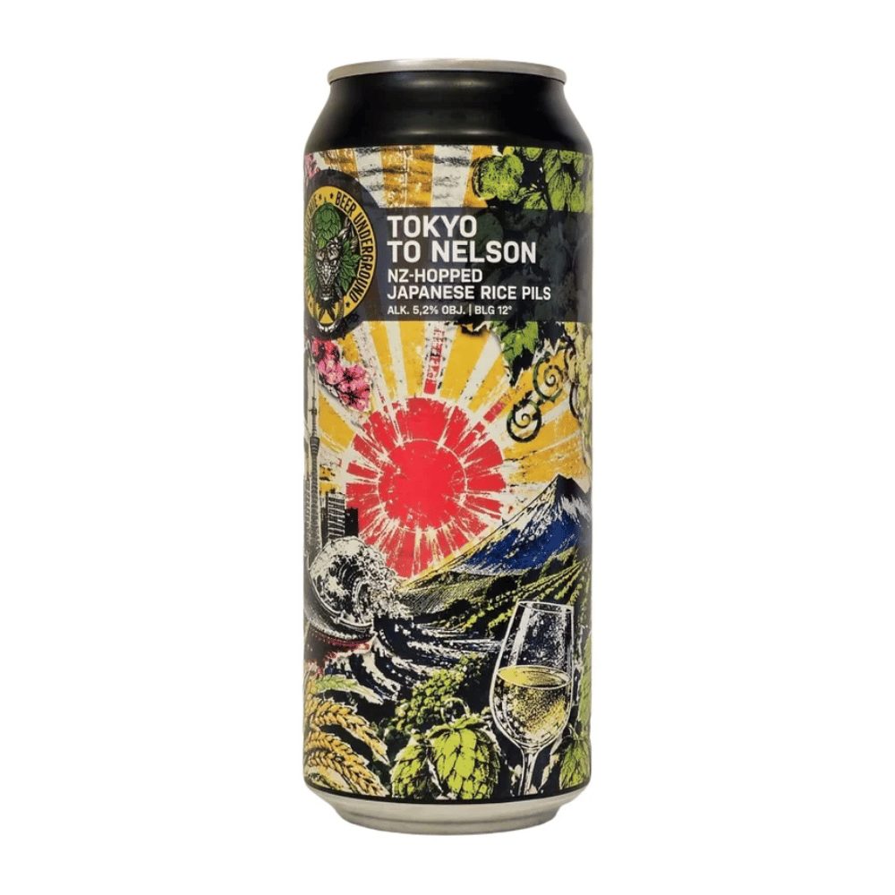 Piwo Piwne Podziemie Tokyo to Nelson Pilsner 5,2% 500 ml puszka DRS