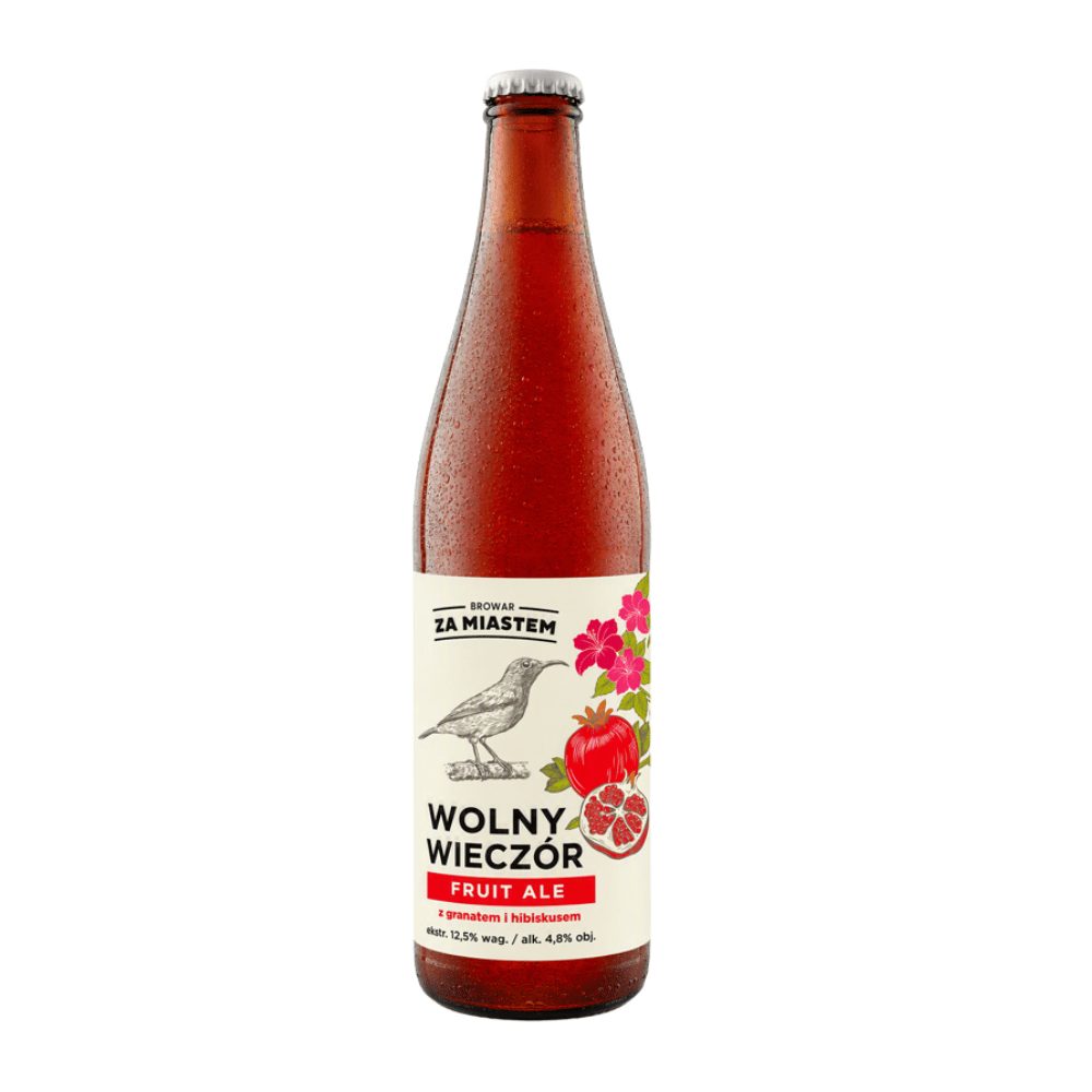 Piwo Browar Za Miastem Wolny Wieczór Hibiskus & Granat Fruit Ale 4,8% 500 ml