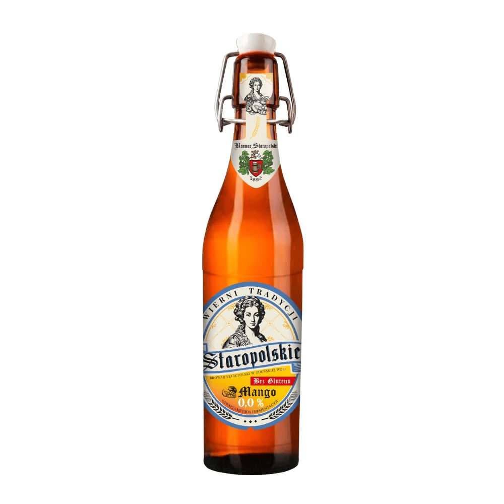 Piwo Staropolskie Bez glutenu Mango 0% 500 ml
