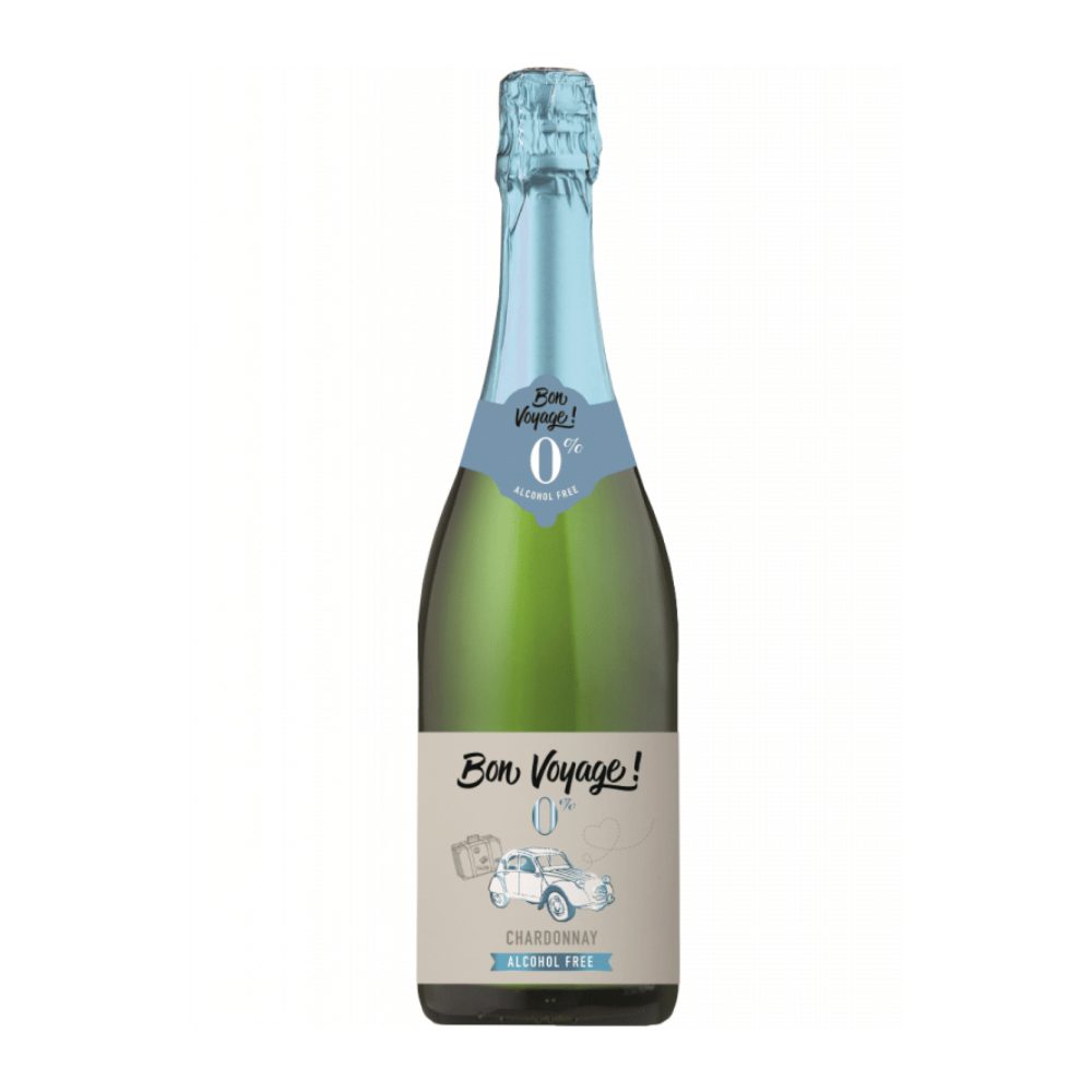 Wino musujące Bon Voyage Chardonnay 0,4% białe półwytrawne 750 ml
