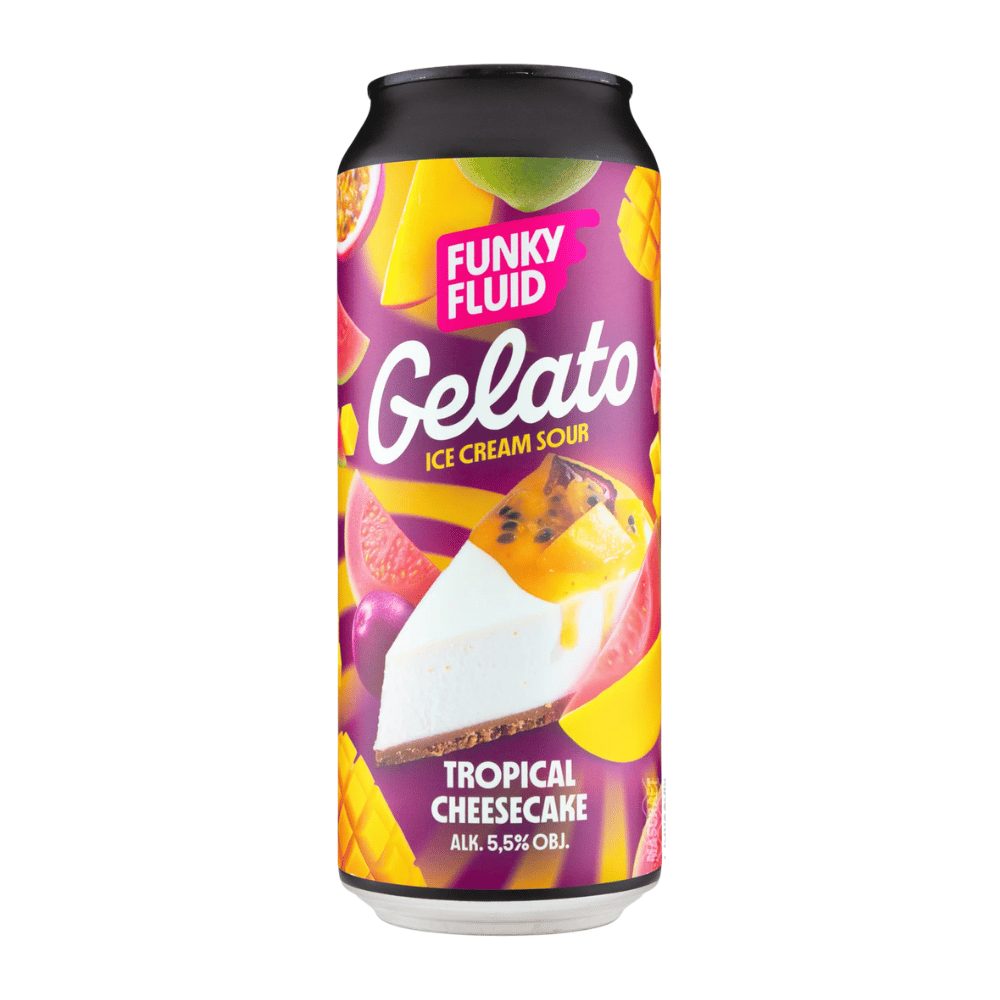 Piwo Funky Fluid Free Gelato Tropical Cheesecake 0% 500 ml Puszka DRS