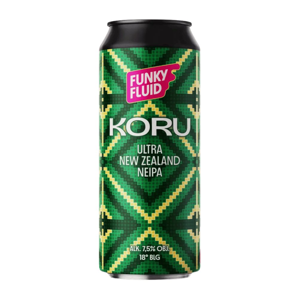 Piwo Funky Fluid Koru Ultra New Zealand NEIPA 7,5% 500 ml puszka DRS