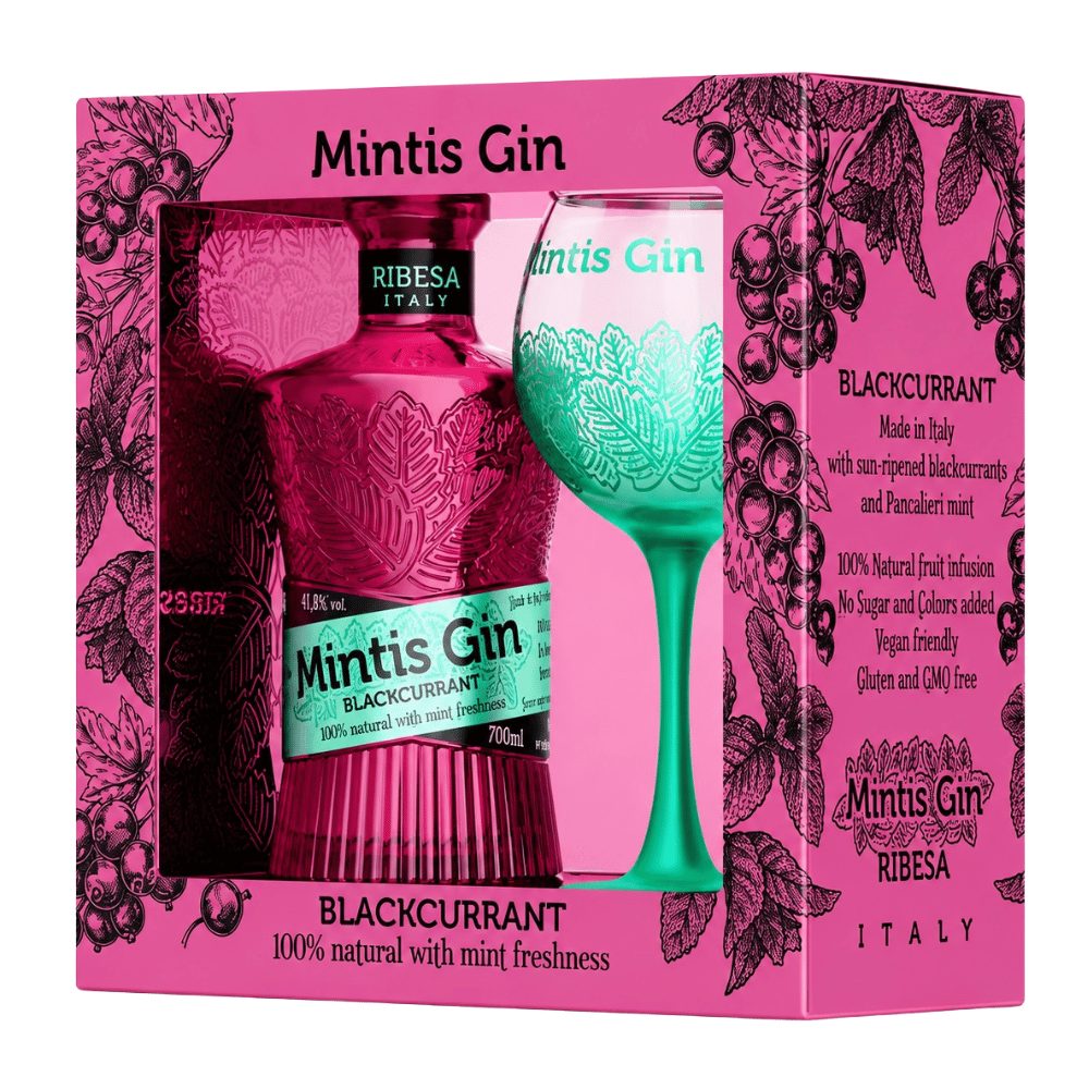 Gin Mintis Ribesa 41,8% 700 ml + kieliszek