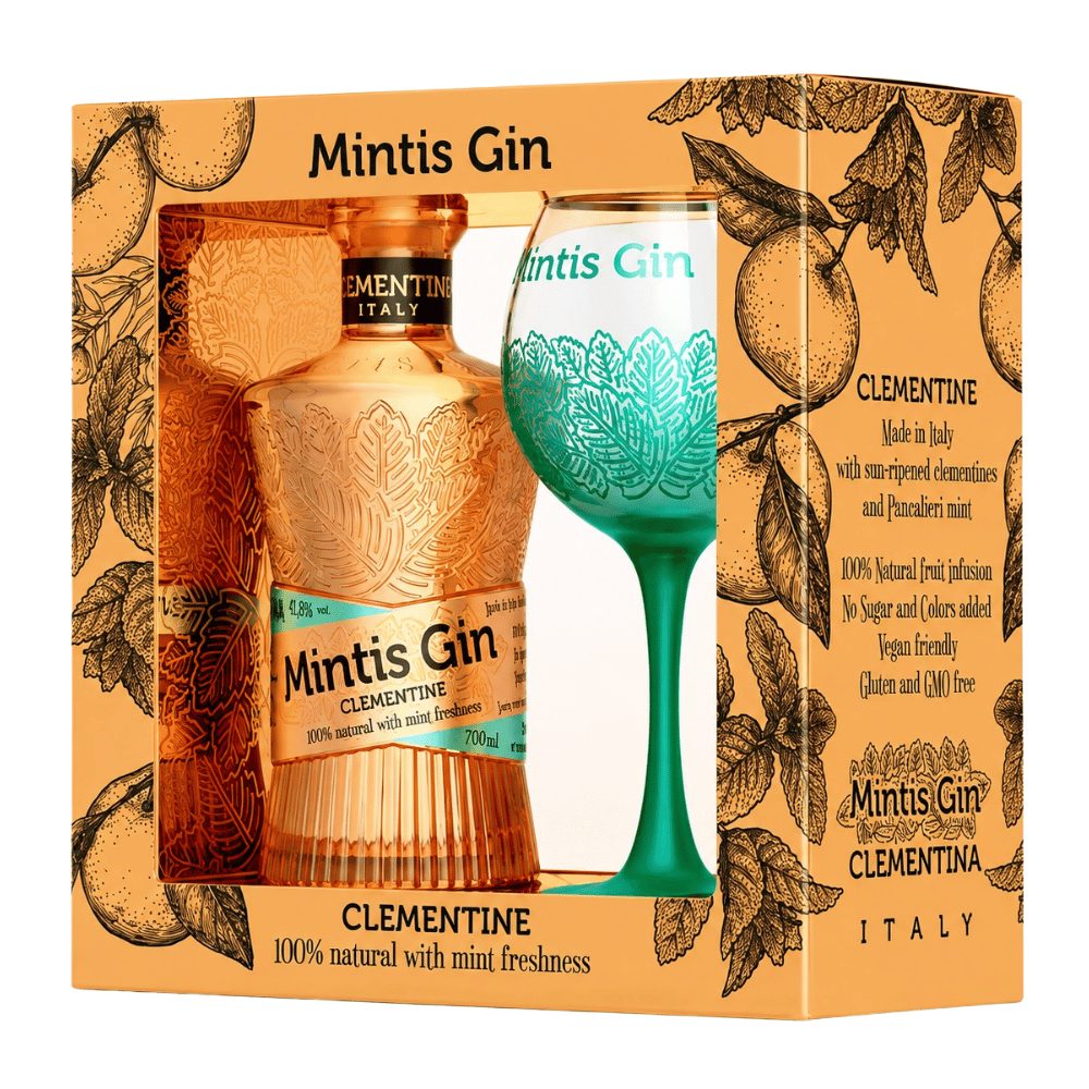 Gin Mintis Clementina 41,8% 700 ml + kieliszek