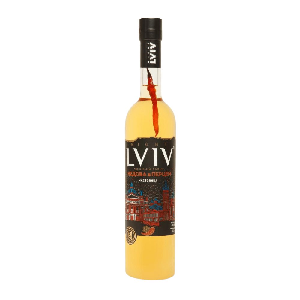 Wódka Lwów Nocą Miodowa z pieprzem i papryczka chillihili 40% 500 ml