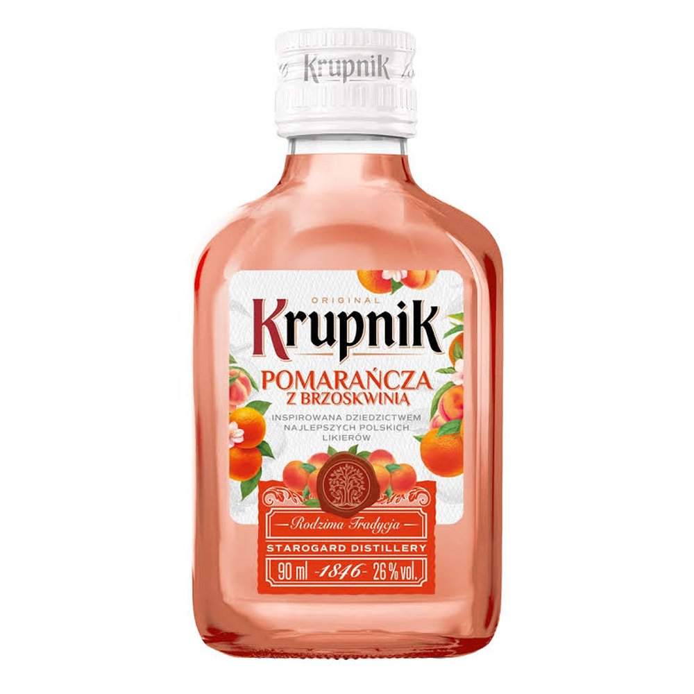 Likier Krupnik Pomarańcza z Brzoskwinia 26% 90 ml