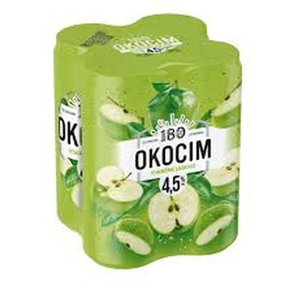 Piwo Okocim Kwaśne Jabłko 4,5% 500 ml 4-pak x 6 puszka