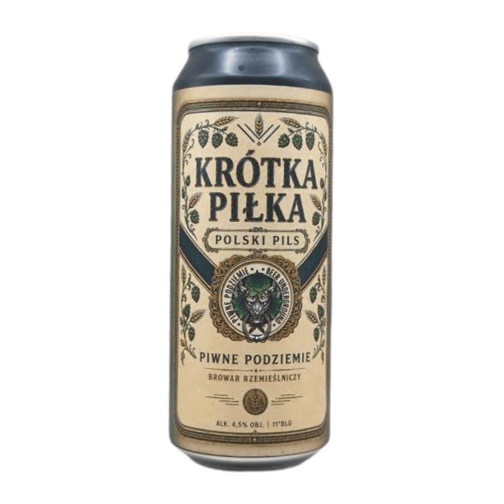 Piwo Piwne Podziemie Krótka Piłka Polski Pils 4,5% 500 ml puszka DRS