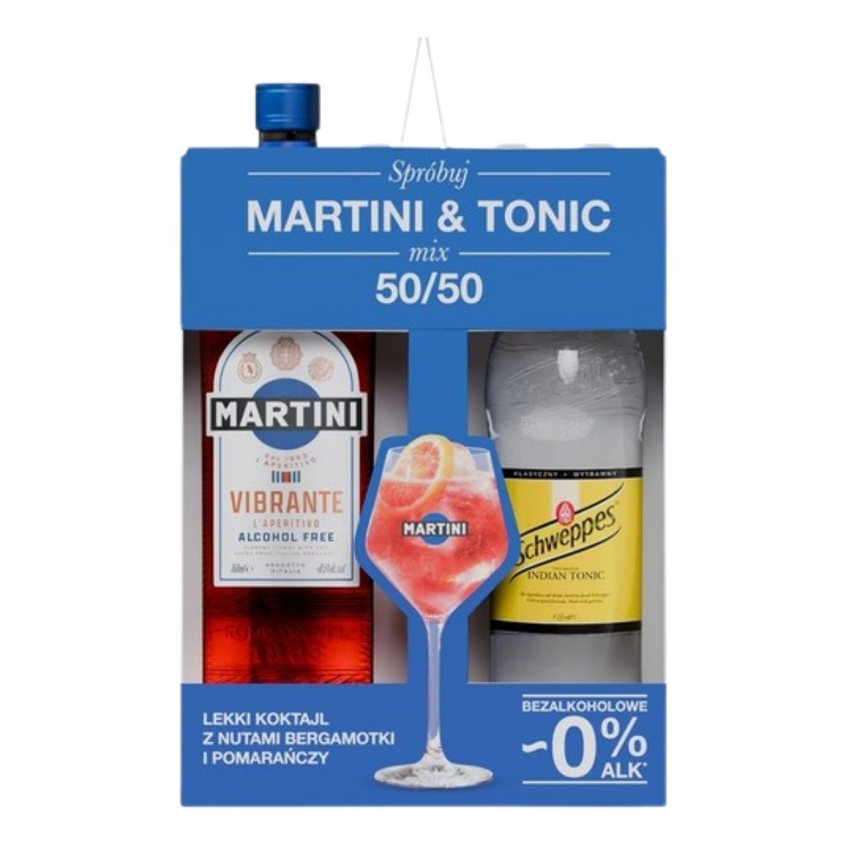 Wermut Martini Vibrante + tonik 1000 ml 0% 750 ml